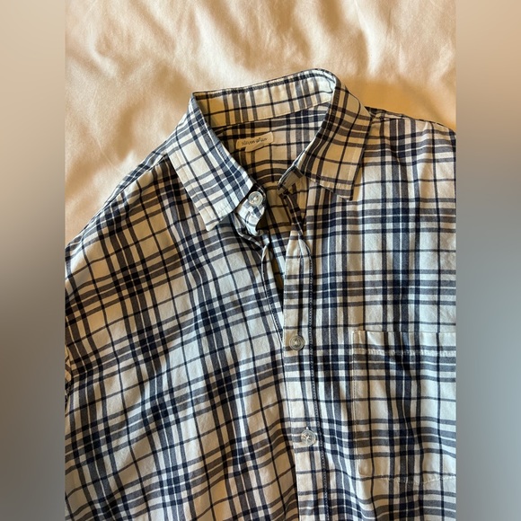 Mens Plaid Dress Shirt - size M - organic cotton - Picture 4 of 8